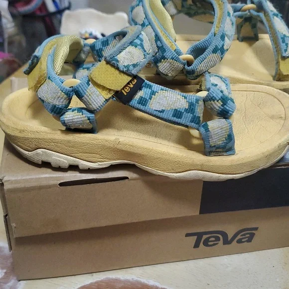 TEVA, T HURRACAINE Blue and Yellow Sandals - Picture 3 of 13